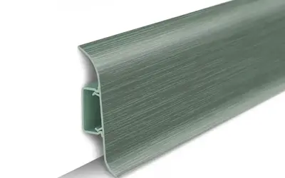 Плинтус напольный ПВХ Идеал Классик 55 мм 027 Зеленый