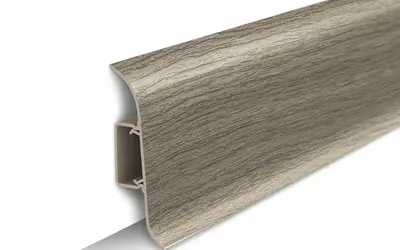 Плинтус напольный ПВХ Идеал Классик 55 мм 205 Дуб капучино