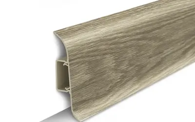 Плинтус напольный ПВХ Идеал Классик 55 мм 208 Дуб мокко