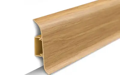 Плинтус напольный ПВХ Идеал Классик 55 мм 212 Дуб светлый