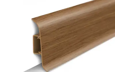 Плинтус напольный ПВХ Идеал Классик 55 мм 217 Дуб темный