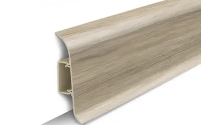 Плинтус напольный ПВХ Идеал Классик 55 мм 263 Клен северный