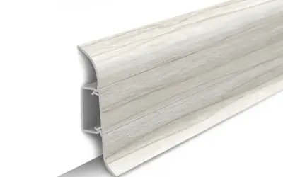 Плинтус напольный ПВХ Идеал Классик 55 мм 267 Клен белый