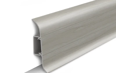 Плинтус напольный ПВХ Идеал Классик 55 мм 268 Клен серый