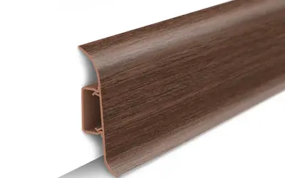 Плинтус напольный ПВХ Идеал Классик 55 мм 293 Орех темный