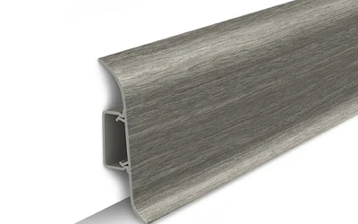 Плинтус напольный ПВХ Идеал Классик 55 мм 296 Орех серый