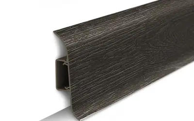 Плинтус напольный ПВХ Идеал Классик 55 мм 303 Венге темный
