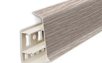 Плинтус напольный ПВХ Идеал Деконика 55 мм 229 Дуб латте