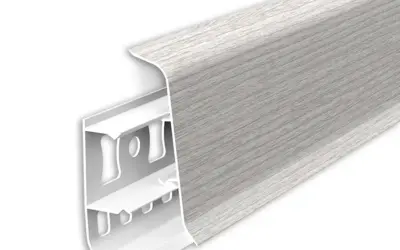 Плинтус напольный ПВХ Идеал Деконика 55 мм 265 Клён патина