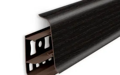 Плинтус напольный ПВХ Идеал Деконика 55 мм 303 Венге тёмный