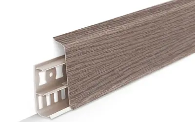 Плинтус напольный ПВХ Идеал Деконика 70 мм 215 Дуб снежный