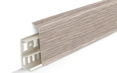 Плинтус напольный ПВХ Идеал Деконика 70 мм 229 Дуб латте