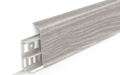 Плинтус напольный ПВХ Идеал Деконика 70 мм 294 Орех антик