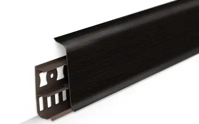 Плинтус напольный ПВХ Идеал Деконика 70 мм 303 Венге тёмный