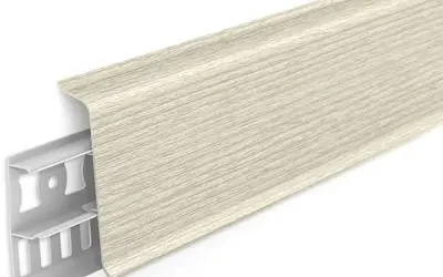 Плинтус напольный ПВХ Идеал Деконика 70 мм 418 Дуб жемчужный