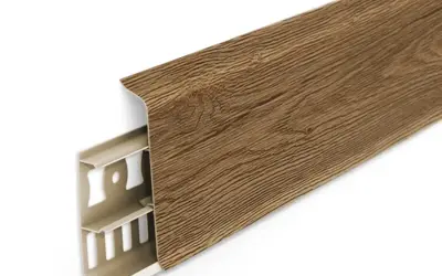 Плинтус напольный ПВХ Идеал Деконика 85 мм 211 Дуб рустикальный