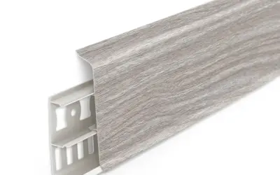 Плинтус напольный ПВХ Идеал Деконика 85 мм 294 Орех антик