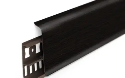 Плинтус напольный ПВХ Идеал Деконика 85 мм 303 Венге тёмный