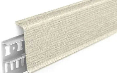 Плинтус напольный ПВХ Идеал Деконика 85 мм 418 Дуб жемчужный