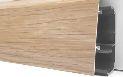 Плинтус напольный ПВХ Декор Пласт 67 мм LL009 Акация