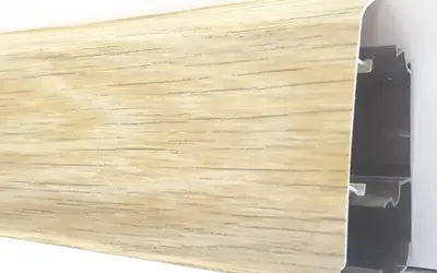 Плинтус напольный ПВХ Декор Пласт 67 мм LL013 Туя Светлая