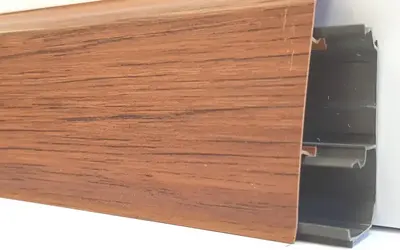 Плинтус напольный ПВХ Декор Пласт 67 мм LL017 Макассар