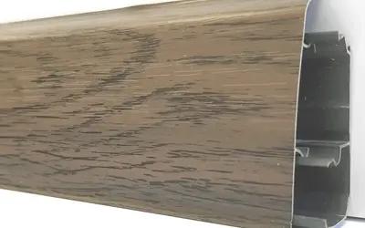 Плинтус напольный ПВХ Декор Пласт 67 мм LL024 Дуб Шато Антрацит