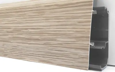 Плинтус напольный ПВХ Декор Пласт 67 мм LL025 Капучино Мелинга