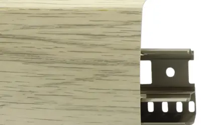 Плинтус напольный ПВХ Лайн Пласт 85 мм LS004 Аруша светло-серый