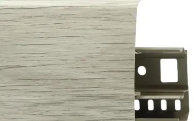 Плинтус напольный ПВХ Лайн Пласт 85 мм LS005 Ясень шимо светлый