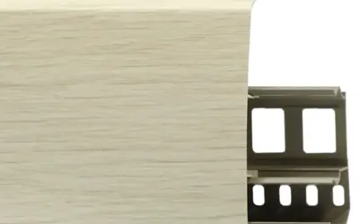 Плинтус напольный ПВХ Лайн Пласт 85 мм LS013 Туя светлая