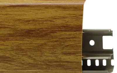 Плинтус напольный ПВХ Лайн Пласт 85 мм LS015 Афромозия