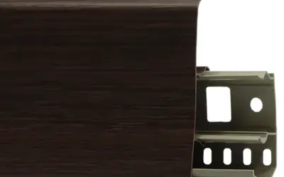 Плинтус напольный ПВХ Лайн Пласт 85 мм LS026 Зебрано черно-коричневый