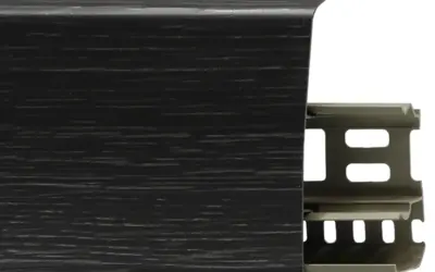 Плинтус напольный ПВХ Лайн Пласт 85 мм LS028 Венге тёмный