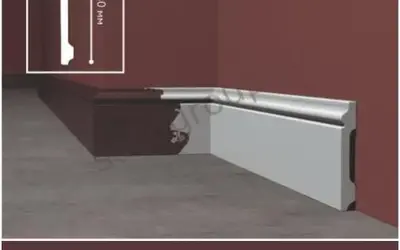 Плинтус напольный из дюрополимера Solid UHD 01/80 Белый 80x12