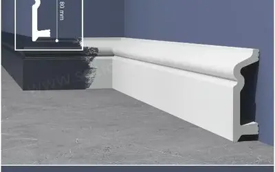 Плинтус напольный из дюрополимера Solid UHD 37/80 W Белый 80x24