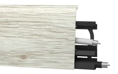 Плинтус напольный ПВХ Arbiton Indo 70 мм 135 Дуб Платиновый