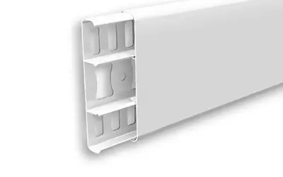Наличник ПВХ с кабель-каналом 70мм Идеал Деконика 001 Белый
