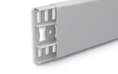 Наличник ПВХ с кабель-каналом 70мм Идеал Деконика 002 Светло-серый