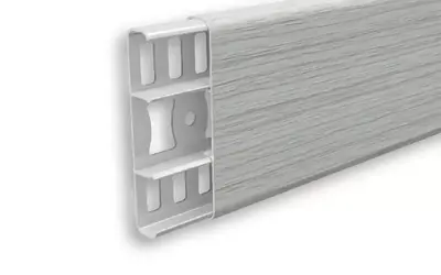 Наличник ПВХ с кабель-каналом 70мм Идеал Деконика 253 Ясень серый