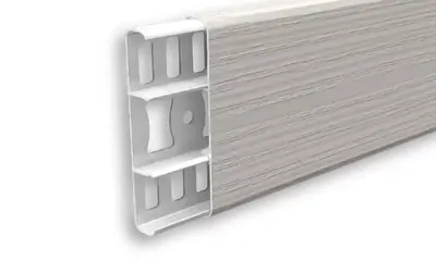 Наличник ПВХ с кабель-каналом 70мм Идеал Деконика 255 Ясень бьянко