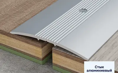 Порог стык Русский профиль 38мм/0,9м серебро / золото