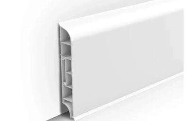 Плинтус напольный ПВХ Идеал Дюра округлый 001 Белый